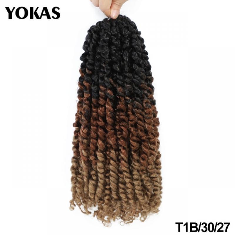 Passion Twist Hair For Africa Braids Synthetic Locs Crochet Braid Hair Extensions In Packs 6 10 18 24 Inch Pre-Twisted For Women