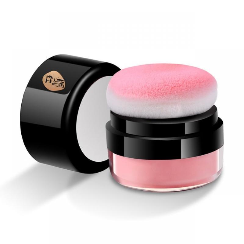 Soft Face Blusher Powder With Sponge Cheek Rouge Peach Blush Palette Nude Pink Makeup Brightening Teint Blush Contour Cosmetics
