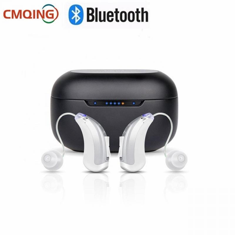 2023 Best Bluetooth Digital Hearing Aids Rechargeable Listen Songs Answer Phone Noise Reduction for Deaf Sound Amplifier