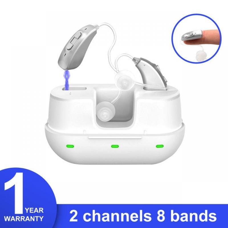 New BTE Digital Hearing Aids Rechargeable Hearing Aid for Deafness Elderly Sound Amplifier Noise Reduction Severe  Loss Ear Aids