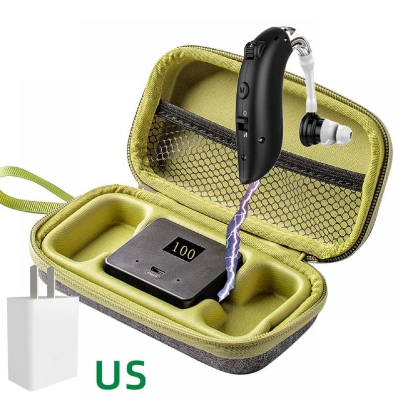 Super Long Battery Life Hearing Aid Rechargeable Outdoor Travel Behind the Ear