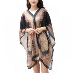 Women Shawl Cashew Print Beads Ladies Loose-fitting Sexy Cover Up For Vacation