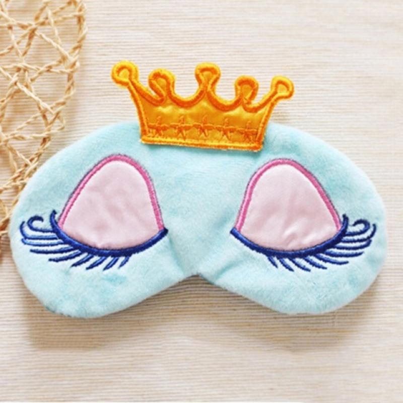 Lady BlindfoldCrown Blindfold Cute Princess Long Eyelashes Sleeping Beauty Cotton Shading Blindfolds Breathable Help Sleep Tool