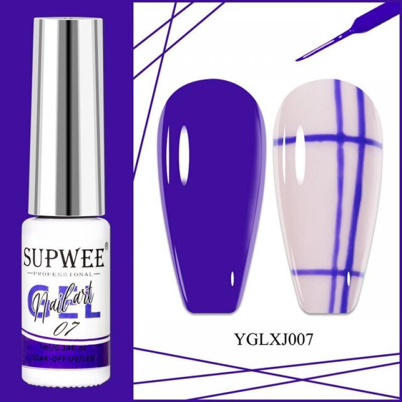 SUPWEE 7ML Blooming Gel Nail Polish Smoke Effect Gel Watercolor Ink Nail Art Blossom Gel Semi Permanent Soak Off UV Gel Varnish