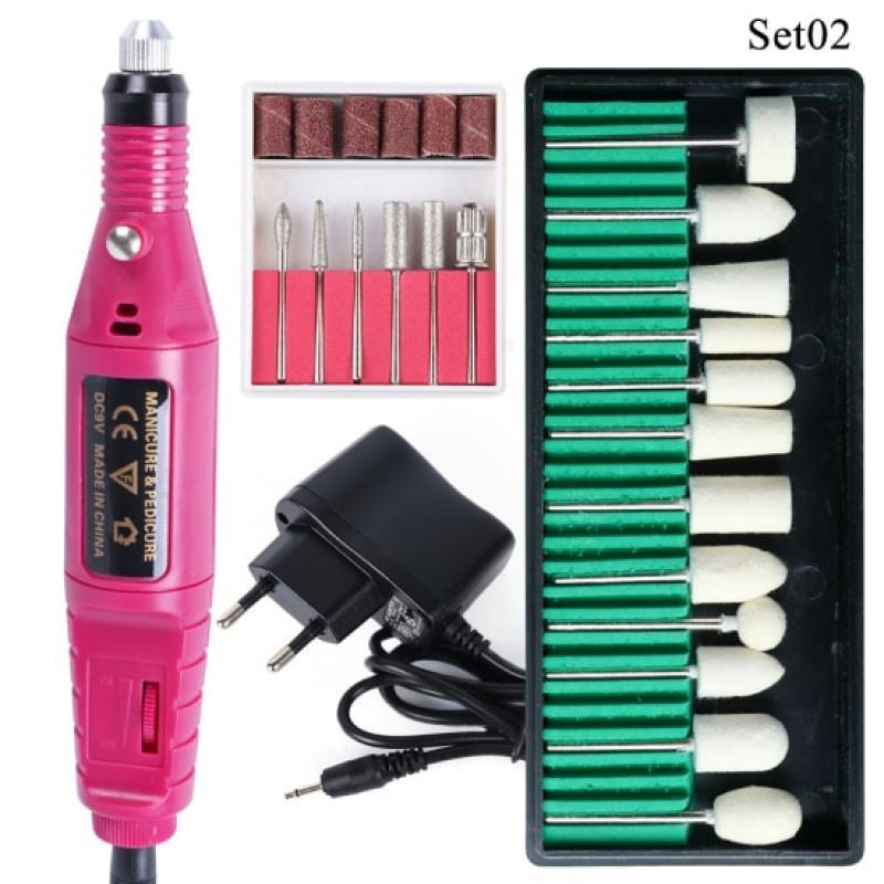 Professional Nail Drill Machine Electric Manicure Milling Cutter Set Nail Files Drill Bits Gel Polish Remover Tools TRHBS-011P-1