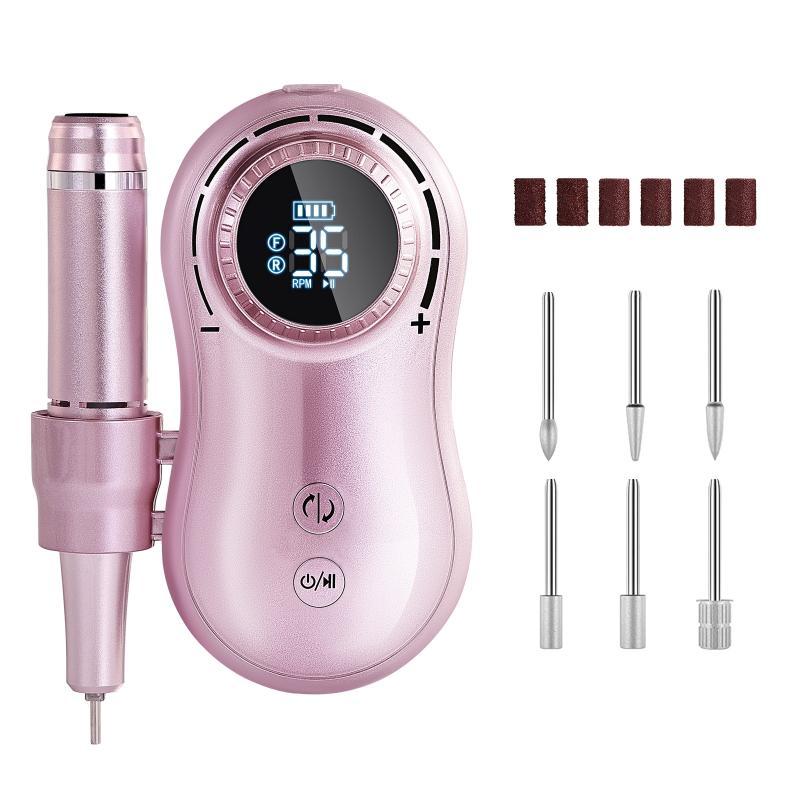35000RPM Nail Drill Machine LCD Display Electric Manicure Milling Cutter Set Nail Files Drill Bits Gel Polish Remover