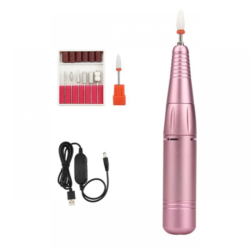 Nail Drill Machine 35000 RPM Electric Manicure Machine USB Portable Nail Drill Pen for Manicure Gel Milling Nail Salon Tool Set