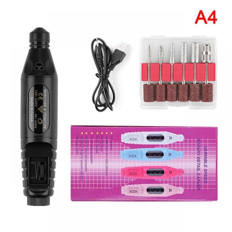 Electric Nail Drill Acrylic Nail Tools Professional Portable Electric File Kit