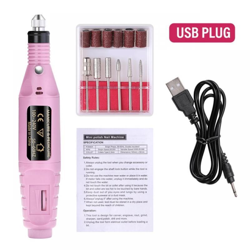 Professional Electric Nail Drill Machine Nail Files Pen Pedicure With Bits Milling Gel Polish Remover Nail Art Manicure