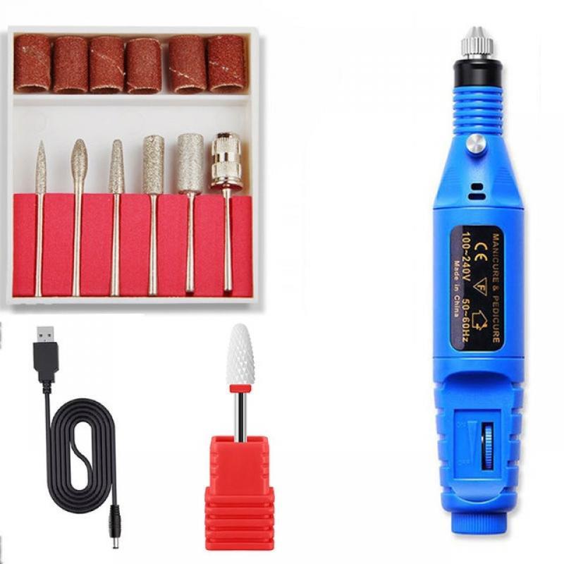 Nail Drill Machine Professional Electric Manicure Milling Cutter Set Nail Files Drill Bits Gel Polish Remover Tools