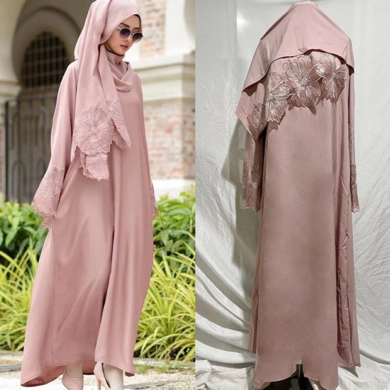 Middle Eastern Muslim women's abaya, Malay Indonesian dress + hijab, four colors