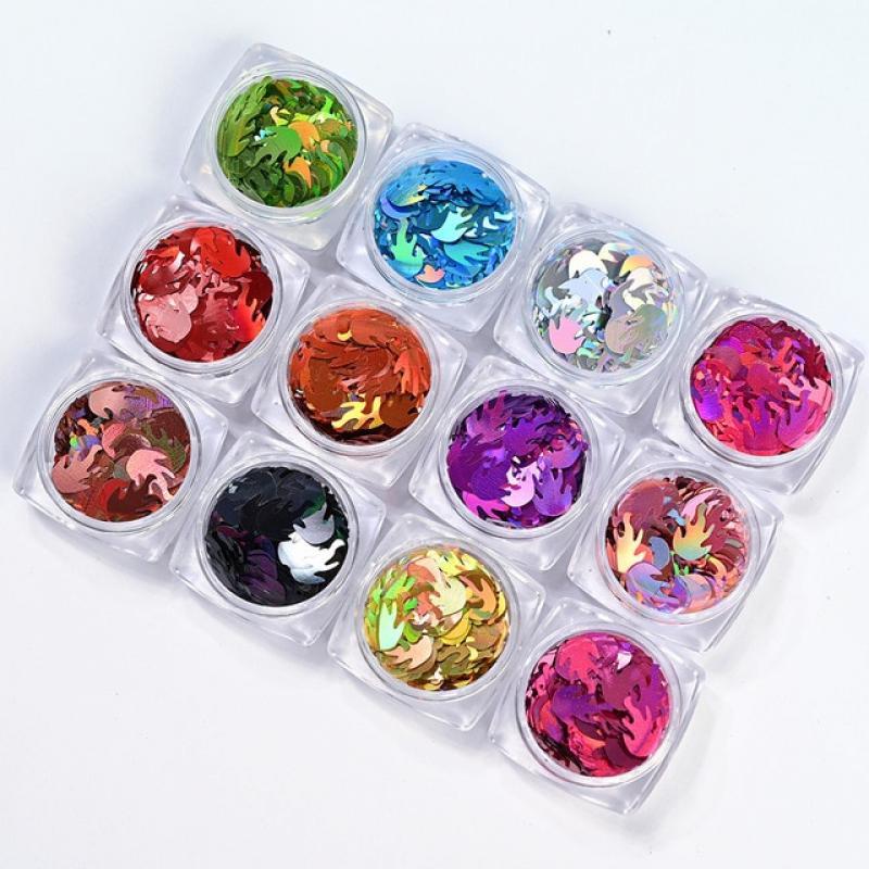 1Set Neon Nail Powder Eyeshadow Dust Fluorenscence Effect Nails Glitter Pigment Chrome Dust DIY Nail Glitter Decoration Manicure