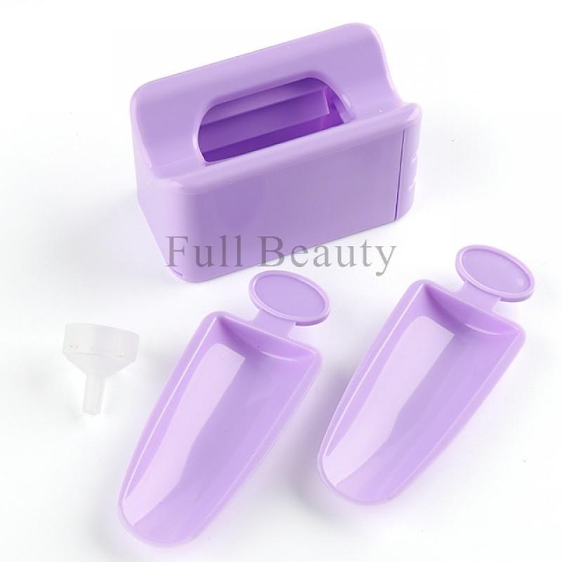 Nail Glitter Powder Recycling Box Dip System Dust Collector Shiny Sequin Rhinestone Container Holder Manicure Storage Case S-CF