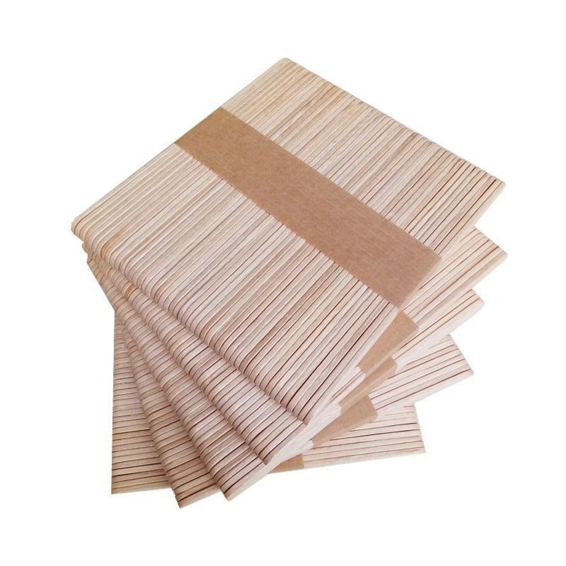 50/100PCS Woman Wooden Body Hair Removal Sticks Wax Waxing Disposable Sticks Beauty Toiletry Kits Wood Tongue Depressor Spatula