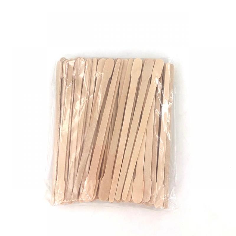 New Hot 100pcs/pack Disposable Wooden Waxing Stick Wax Bean Wiping Wax Tool Disposable Hair Removal Beauty Bar Body Beauty Tool