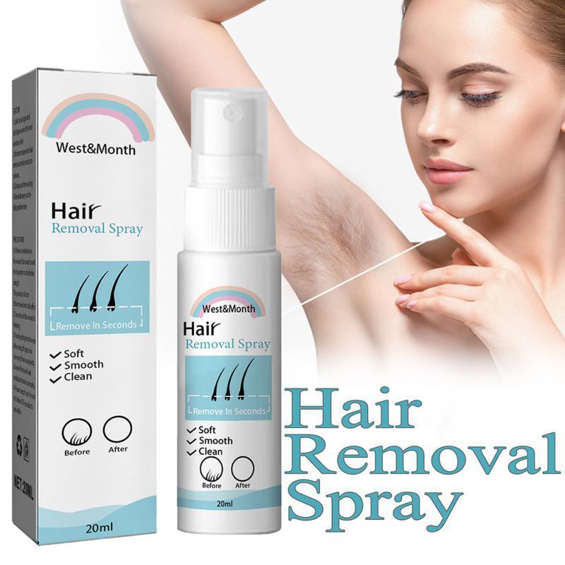 20ml Painless Hair Removal Spray Permanent Stop Hair Growth Inhibitor Shrink Pores Skin Smooth Repair Essences For Women Men