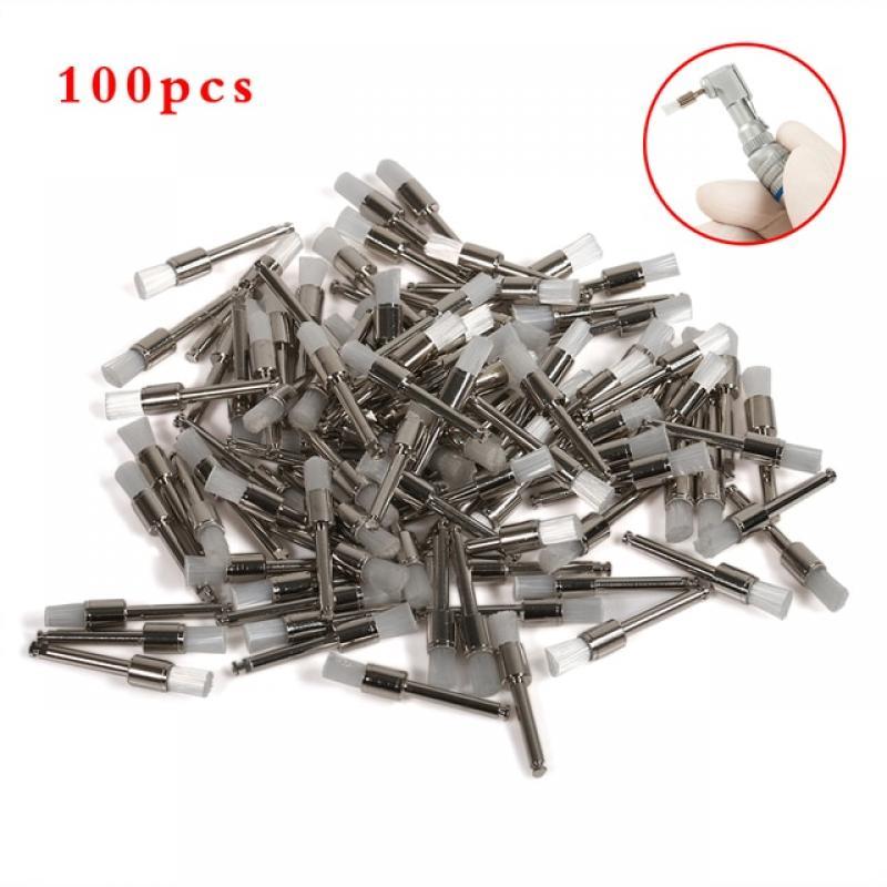 100Pcs Dental Polish Cups/Brushes Rubber Prophy Polisher Polishing Latch Type 2.35mm