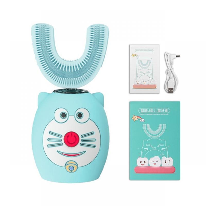Electric Children's Toothbrush Silicone Children's 360 degree Automatic USB Charging Intelligent Children's Toothbrush U-shaped