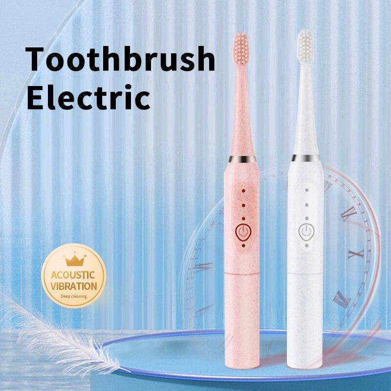 Cross-Border Jianpai Sonic Electric Toothbrush for Men and Women Adult Non-Rechargeable Soft Fur Full-Automatic Waterproof Coupl