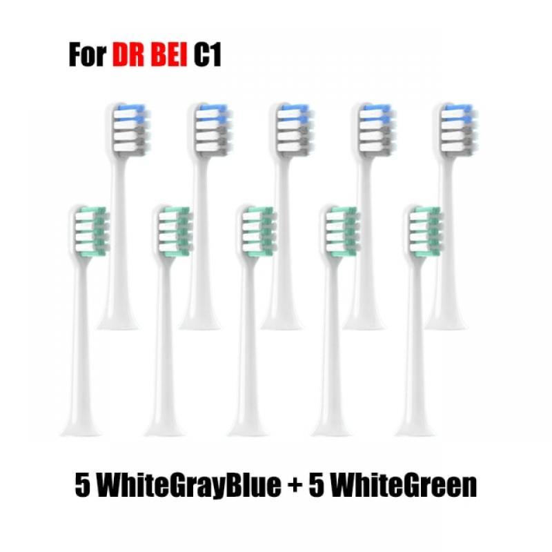 Brush Heads for DR BEI C1 Replacement Sonic Electric Toothbrush Head 10pcs DuPont Deep Cleaning