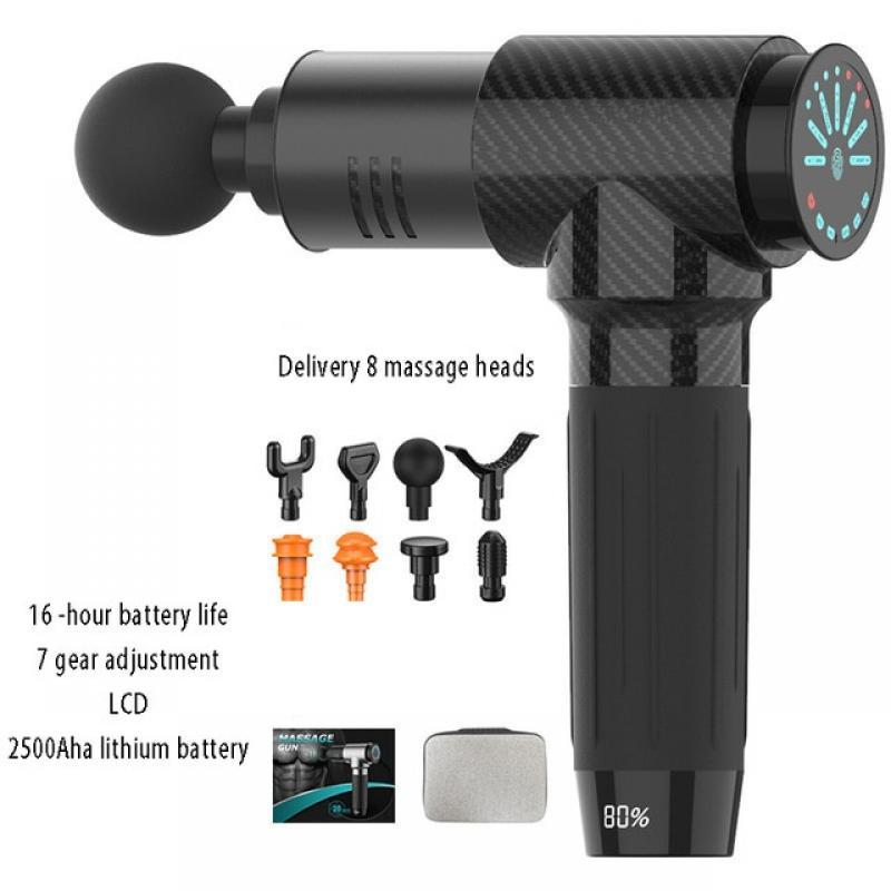 2023 New Massage Gun LCD Screen Muscle Massage Relaxant Intelligent Transmission Massage Gun Deep Cervical Meter