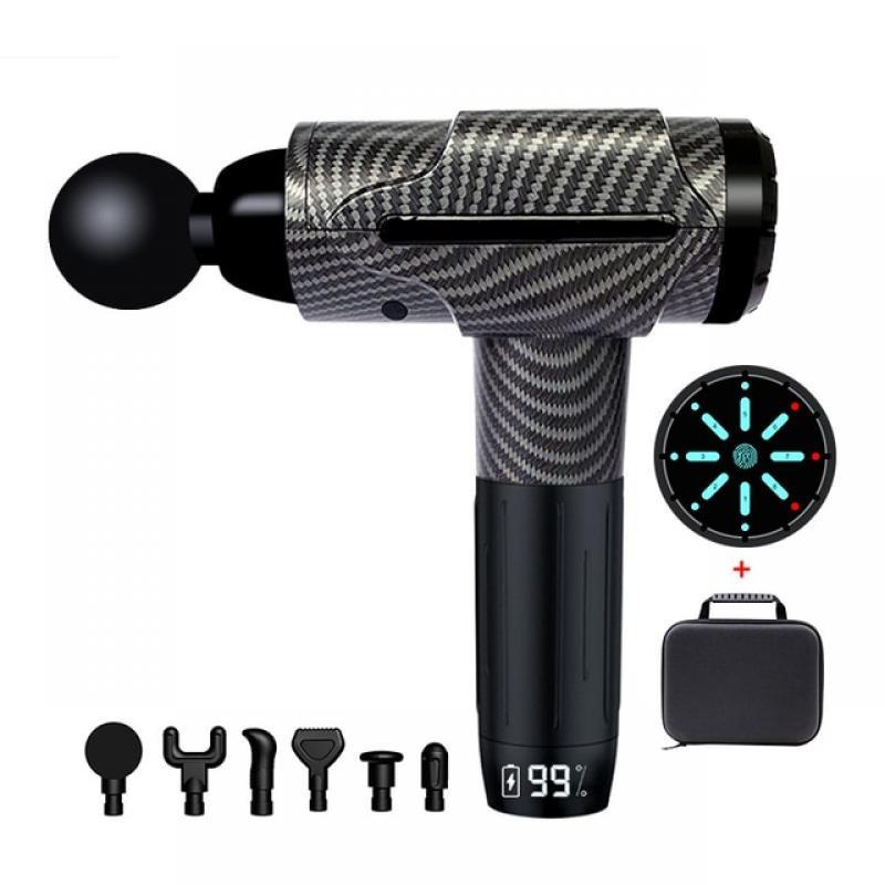 Massage Gun with LCD Display Sport Therapy Muscle Massager for Fitness 90mm Stroke 2500mah Battery Fascia Gun with Portable Bag