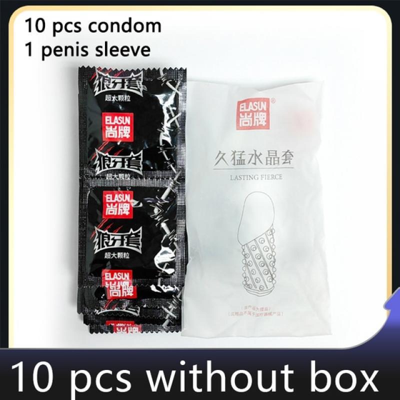 Extend Penis 5cm Reusable Penis Sleeve Big Dotted Condoms For Men G-spot Vagina Stimulation Delay Ejaculation Condom Sex Toys