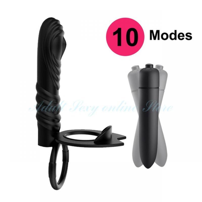 Double Penetration Anal Plug Dildo Butt Plug Vibrator For Men Strap On Penis Vagina Plugs Adult Sex Toys For Couples