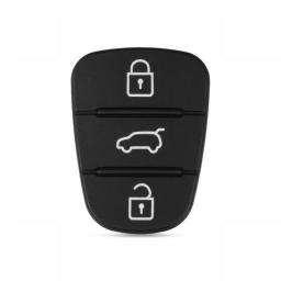 KEYYOU 3 Button Remote Key Fob Case Rubber Pad For Hyundai I10 I20 I30 IX35 For Kia K2 K5 Rio Sportage Flip Key