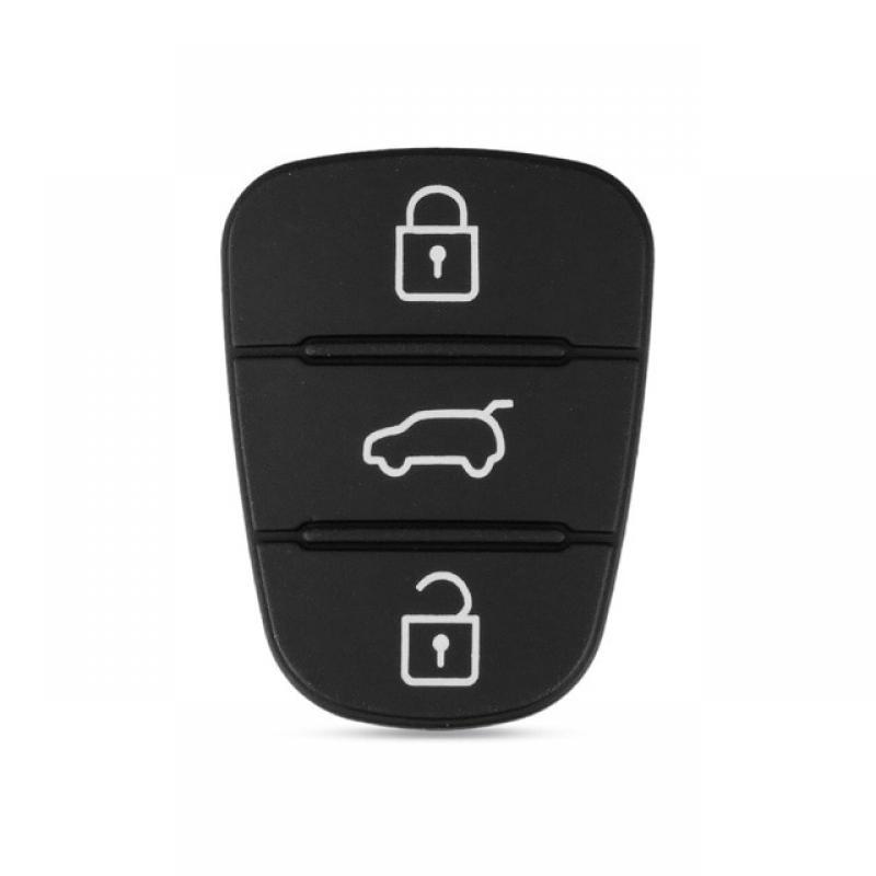 KEYYOU 3 Button Remote Key Fob Case Rubber Pad For Hyundai I10 I20 I30 IX35 for Kia K2 K5 Rio Sportage Flip Key