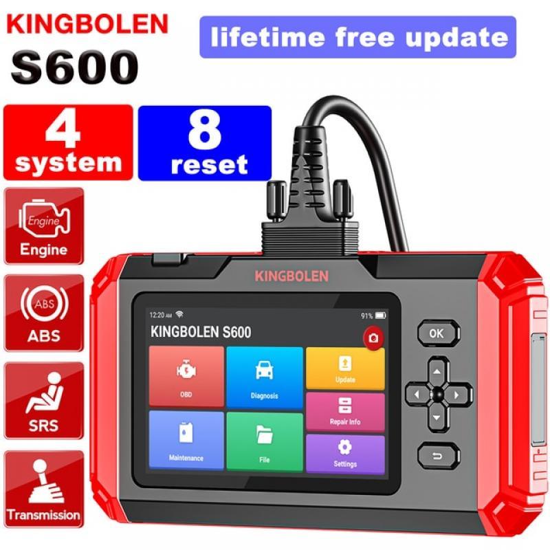 Kingbolen S800 OBD2 Scanner Engine/ABS/SRS/Transmission Diagnostic Scan Tool Airbag Code Reader,Lifetime Free  PK Launch CRP123