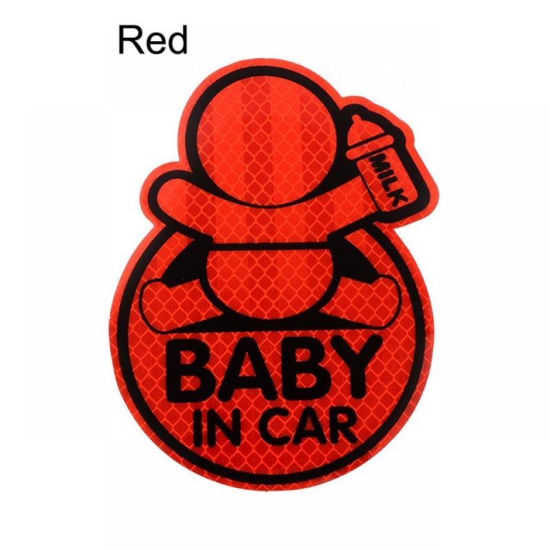 Personality Reflective Baby in Car Window Bumper Sticker Vinyl Decal Cute Safety Warning Sign Auto Accessories