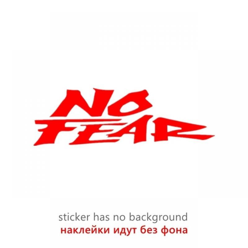 S61006 # Die-Cut Vinyl Decal No Fear Car Sticker Waterproof Auto Decors on Car Body Bumper Rear Window