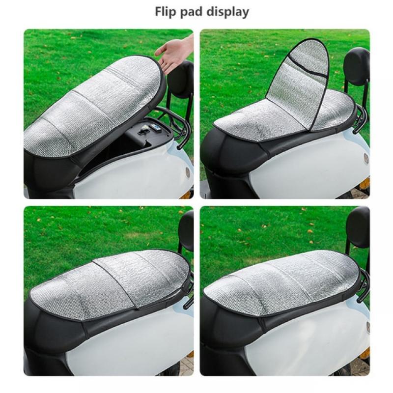 Breathable Motorcycle Cushion Universal Sun Protection Seat Cover Waterproof Dust-proof Scooter Heat Insulation Cushion Cover