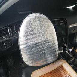 Double Thick Foil Anti Heat Sun-proof Parasol Shield Steering Wheel Cover Mat Heat-Resistant For Auto Car High 44*50cm Accessori