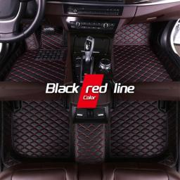 Custom Leather Car Floor Mats For Renault Kwid BW 2015~2023 Non-hybrid Automobile Carpet Rugs Foot Pads Interior Accessories