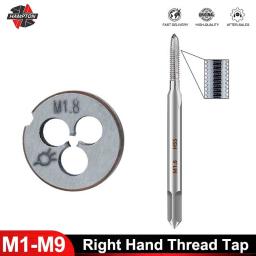 HAMPTON 2pcs Metric Screw Tap And Die Set M1 M1-M9 Right Hand Machine Screw Thread Tap Drills Hand Tools