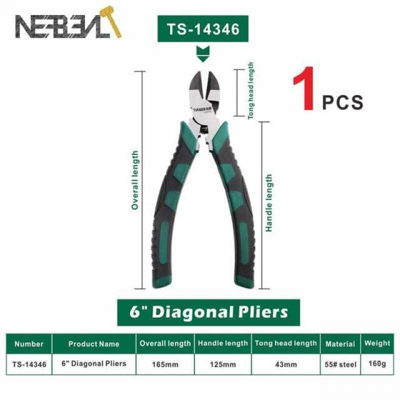 6''/8''/9'' Multifunction Pliers Set Combination Needle Nose Pliers Stripper/Crimper/Cutter Heavy Duty Wire Pliers Diagonal