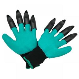 Garden Digging Gloves With Labor Claw Rubber Gardening Dig Planting Waterproof Outdoor Grass Pull L Work  ABS Plastic 4/8 Claw