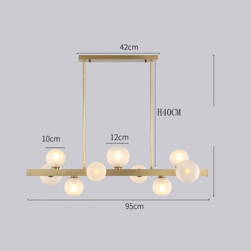 Restaurant chandelier modern simple bar chandelier creative magic bean lamp long table Nordic LED indoor lamps