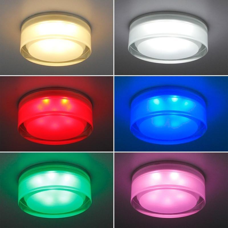 Square /Round RGB LED Downlight  5W 10W 12W Colorful led Ceiling lamps 85-265V indoor led Spot light for Home Cabinet Spotlight