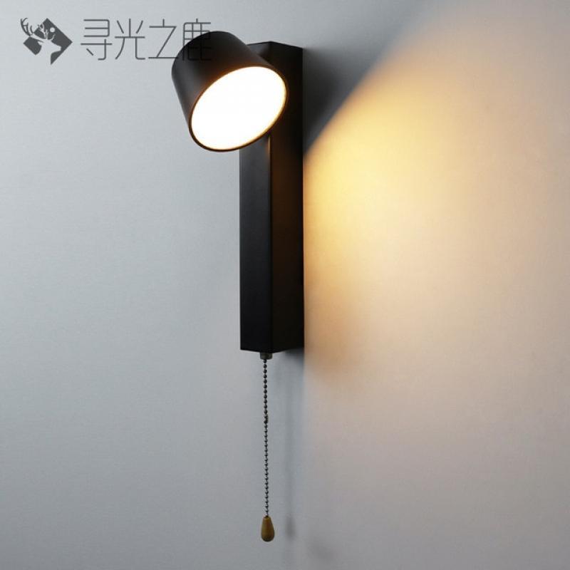 Nordic modern minimalist LED wall lamp with rotatable wall lamp bedside lamp living room corridor and aisle lamp