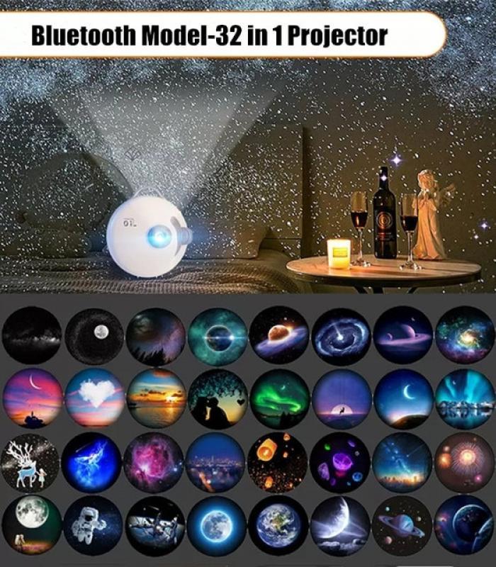 32 in 1 Galaxy Planetarium Projector Starry Sky Night Light with Bluetooth Music Star Projector LED Lamp for Kids Bedroom Decor