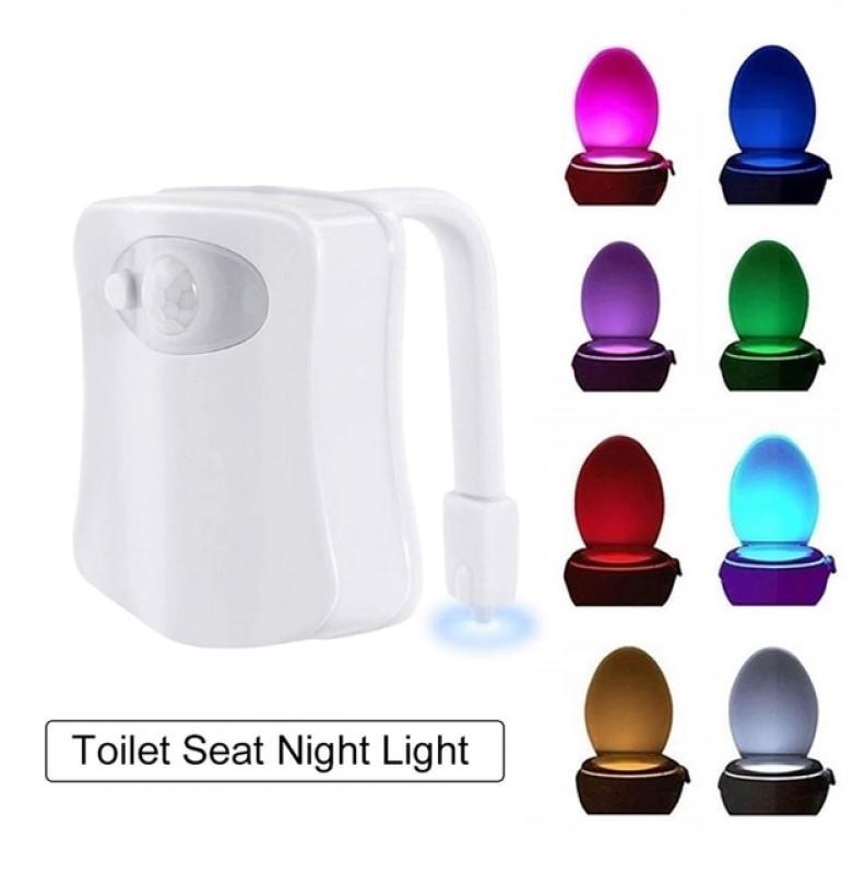 Smart PIR 8 Colors Motion Sensor Toilet Seat Night Light Waterproof For Toilet Bowl Luminaria Lamp Hanging type WC Toilet Ligh