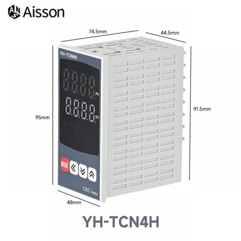 YH-TCN4 PID Dual Output SSR Relay Temperature Controller Digital Display Adjustment High Precision 100-240VAC 0-400℃ K/J/T/CU50