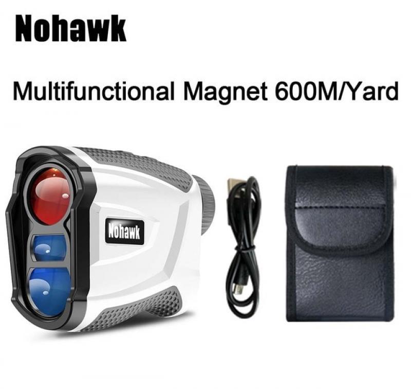 Nohawk Multifunctional Rechargeable Golf Laser Rangefinder with Flagpole Lock and Slope Compensation for Golf and Hunting