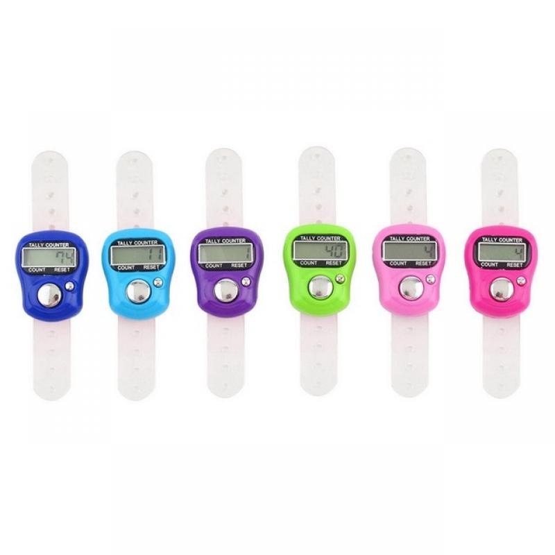 Electronic Digital Finger Ring Tally Counter Hand Held Knitting Row Counter Clicker NEW Mini Point Marker Counter LCD