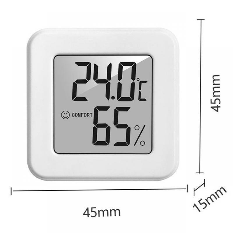 Mini LCD Digital Thermometer Hygrometer Indoor Electronic Temperature Hygrometer Sensor Meter Smiling Face Display