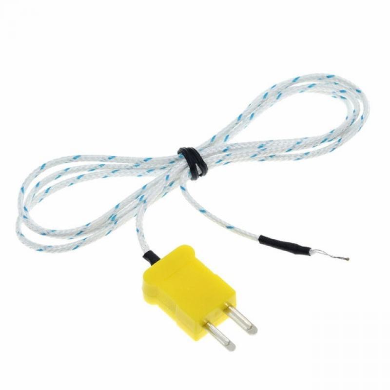 1M K Type Thermometer Line Test Length Wire Temperature Thermocouple Sensor Probe Tester Line Multimeter Tester Line