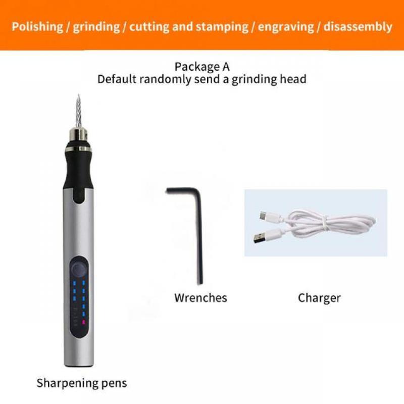 Mini Wireless Drill Electric Carving Pen Variable Speed USB Cordless Drill Rotary Tools Kit Engraver Pen for Grinding Polishing